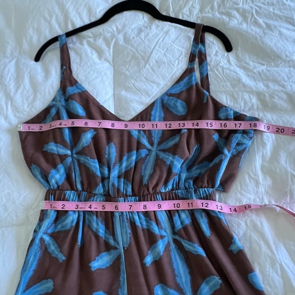 Ann Taylor LOFT Beach Tie Back Jumpsuit Star Tie Dye Wrap Wide Leg Jumpsuit XS - Picture 9 of 12